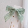 White hairgrip with bow suitable for photo sessions, hair accessory, bangs, floral print, lace dress, Lolita style