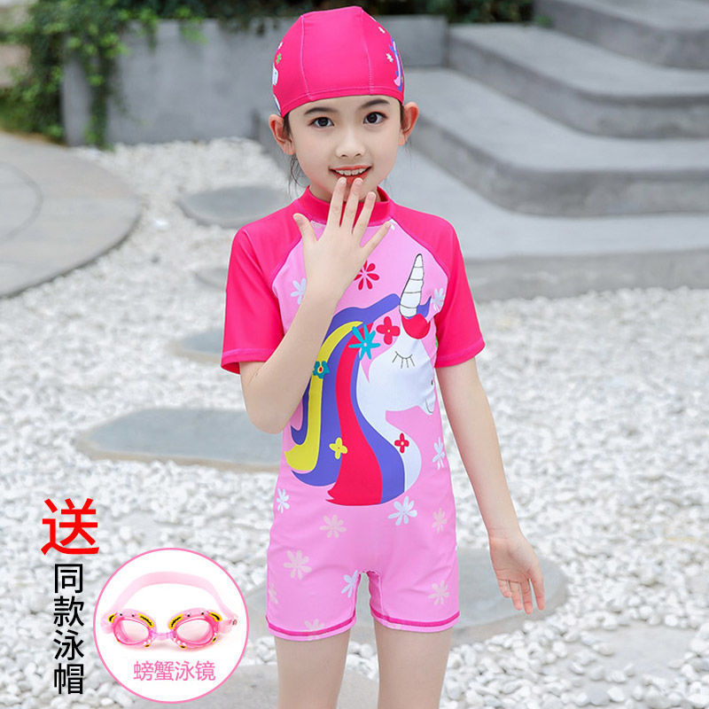 Niños trajes de baño de la princesa conservadora de la mujer trajes de baño pequeños bebés ins aguas termales secado rápido estudiantes trajes de baño de niñas comercio exterior