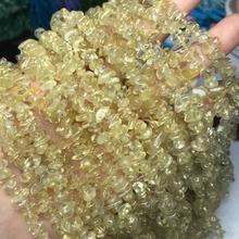 名都水晶 天然巴西柠檬黄水晶碎石DIY饰品配件半成品散珠批发