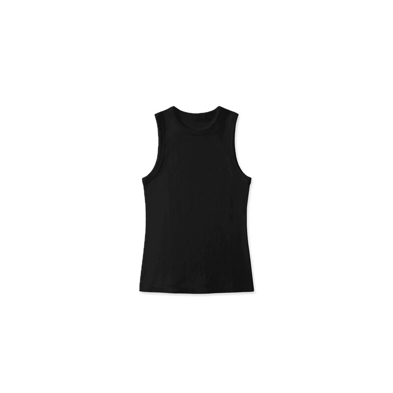Tang Fafa High-End Ribbed Sleeveless Vest for Women, Classic and Simple, Popular on Tiktok, Beautiful Back Design, Racerback Vest