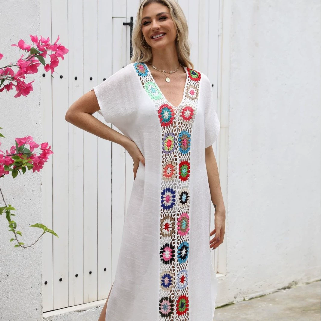 Beach sexy dress, long skirt, European style, Amazon, floral print