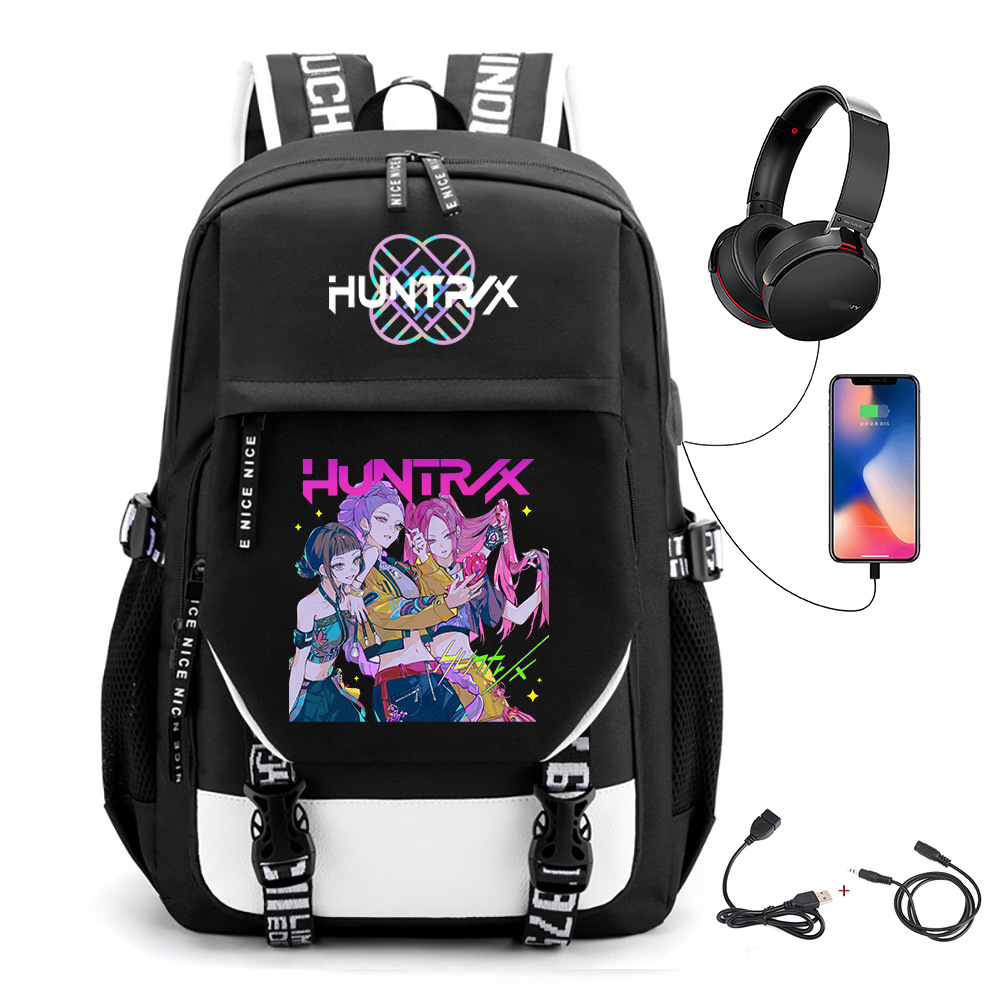 Comercio exterior transfronterizo KPOP Caza de brujas película impresión perimetral mochila mochila escolar mochila USB