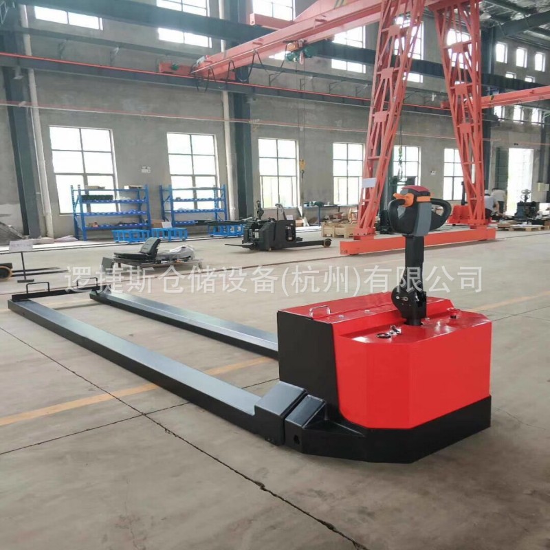 非标电动搬运车液压超长腿托盘搬运车地牛10吨装卸拖车搬运车叉车