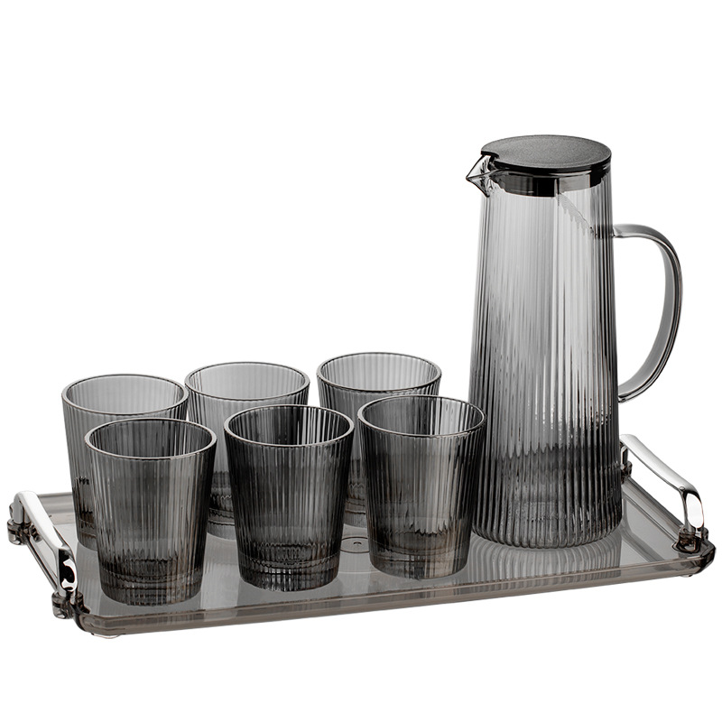 Nórdico simple vidrio hogar ins viento comercial taza de agua traje sala de estar familia bebida taza de agua resistente al calor