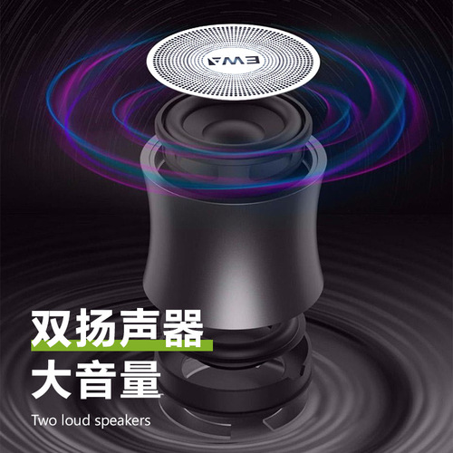 EWA-A104 Mini Bluetooth Speaker with Card Slot, Portable, Deep Bass, Home, Sports, Waterproof, Outdoor, Car Audio