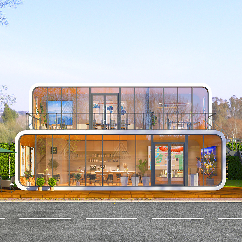 Apple Warehouse de doble capa, casa móvil, cápsula espacial, área escénica, turismo cultural, casa de familia, habitación de hotel, salón de oficinas, solárium