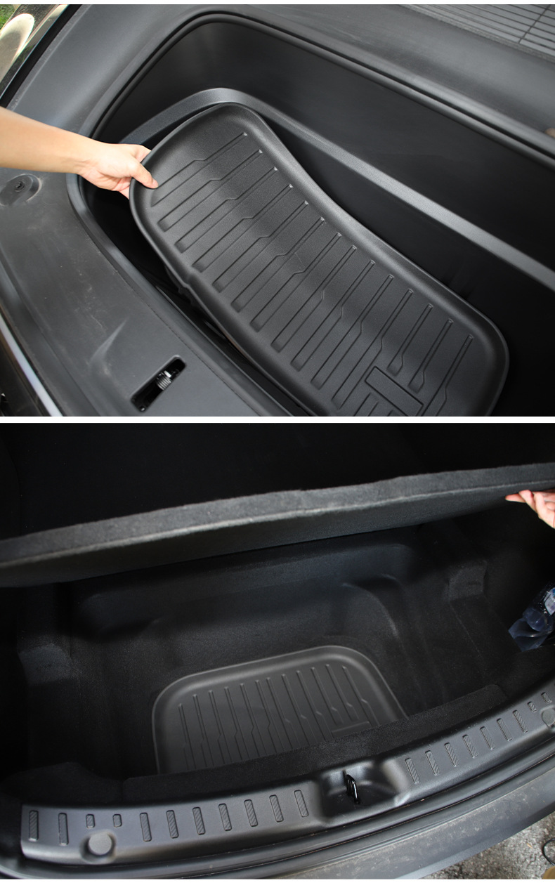 Suitable for Tesla Trunk Mat Model Y/Yl/3 New Version Six-Seater Front and Rear Trunk Mat Full Coverage Waterproof Accessories