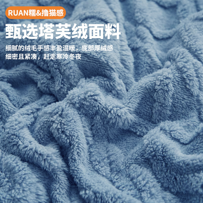 TEMU explosión de manta de lana de coral doble capa gruesa manta de lana de cordero manta de siesta manta de sofá manta