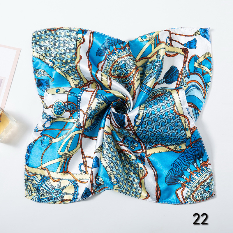 New Style Fresh Polyester Silk Scarf Simple Natural Style Small Square Scarf for Women 50*50cm Fashion Scarf Neckerchief