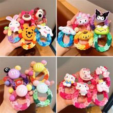 儿童可爱狗狗头绳2025新款女孩编织发圈头饰女童大号耐用马尾发绳