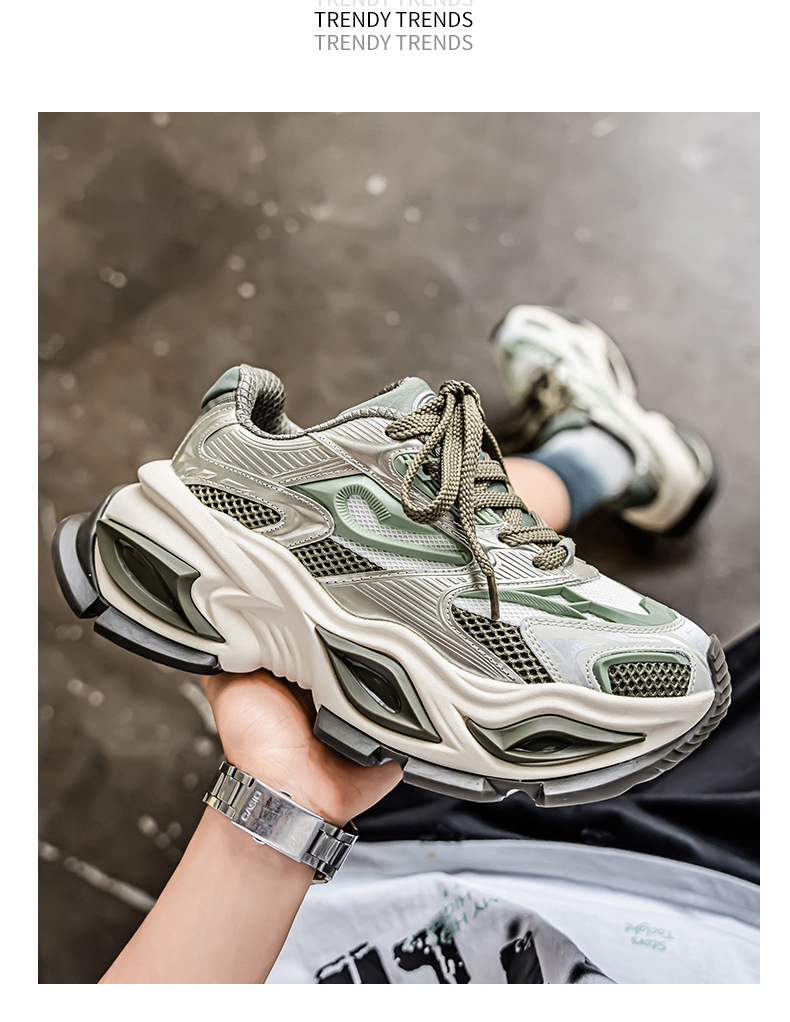 2025 Men's Summer Casual New Youth Sports Style Thick-Soled Dad Shoes Unique Niche Breathable Height Increasing_vogvips.com