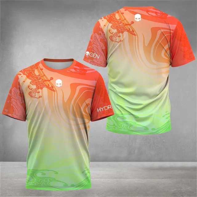 2025 venta caliente moda 3D impresión digital para hombres deportes deportes suelta transpirable manga corta cuello redondo camiseta en stock