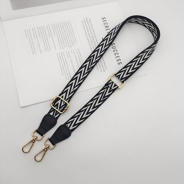 [N Style] Black and White + Black Leather Gold Hook