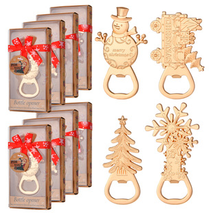 Amazon Cross Border Christmas Bottle Opener Christmas Gift Snowman Christmas Tree Snowflake Christmas Gift Car Bottle Opener