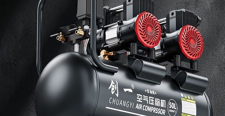 Air Compressor Pump Small 220V Oil-Free Low-Noise Industrial-Grade Woodworking High-Pressure Nail Gun