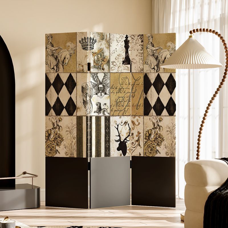 French Mid-Century Style Screen Partition Living Room Bedroom Office Foldable Entrance Blocking Sofa Background Wall