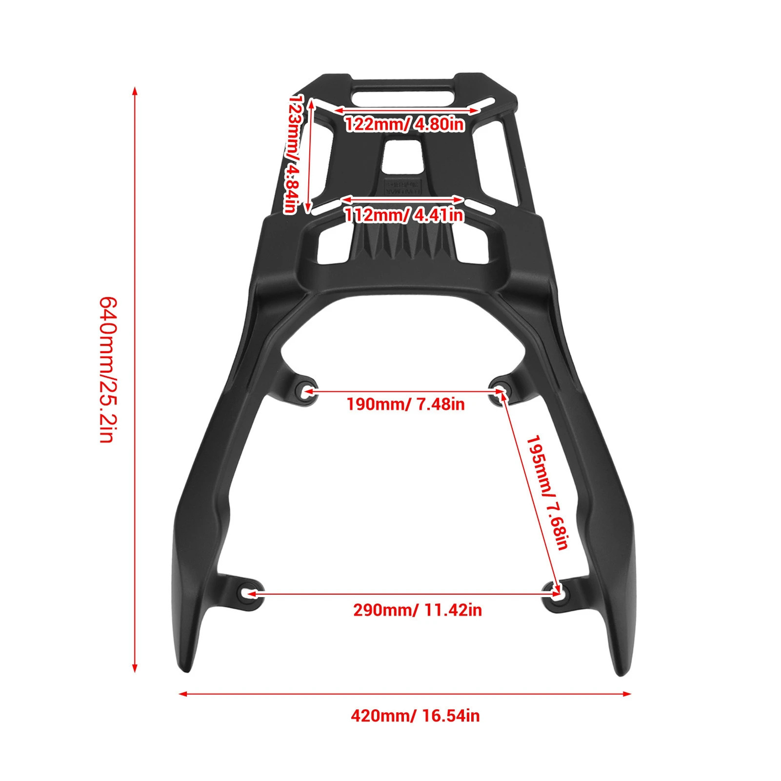 Suitable for 22-26 Models of Honda Adv160 Motorcycles, Modified Aluminum Alloy Rear Rack, Luggage Box Tail Rack