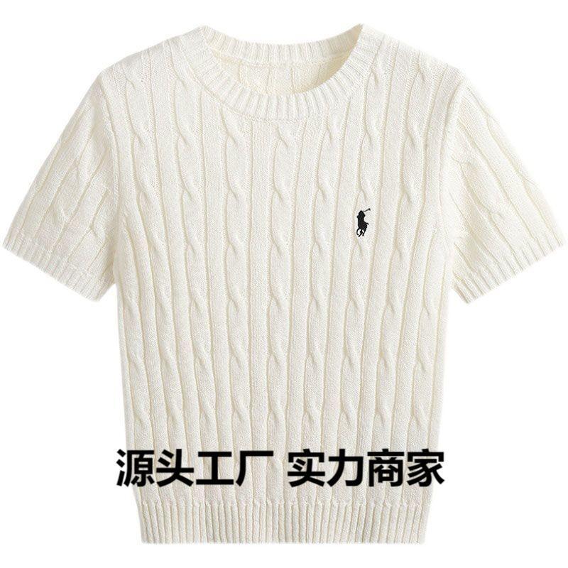 Summer 2025 New Arrival Sweater White Short-sleeved T-shirt Female Niche Unique Vintage Hong Kong Style Chic Top Summer 2025 New Arrival Sweater White Short-sleeved T-shirt Female Niche Unique Vintage Hong Kong Style Chic Top