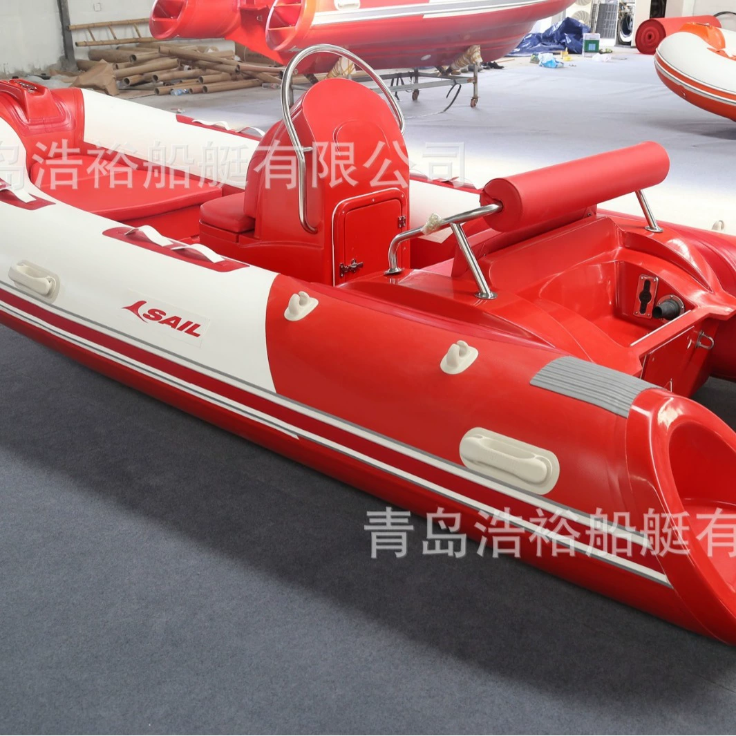 CANTO Haoyu лодка из стеклопластика FRP, прогулочная/рыболовная лодка Paron Sea, резиновая надувная байдарка 4,8 м, упрочнённый корпус