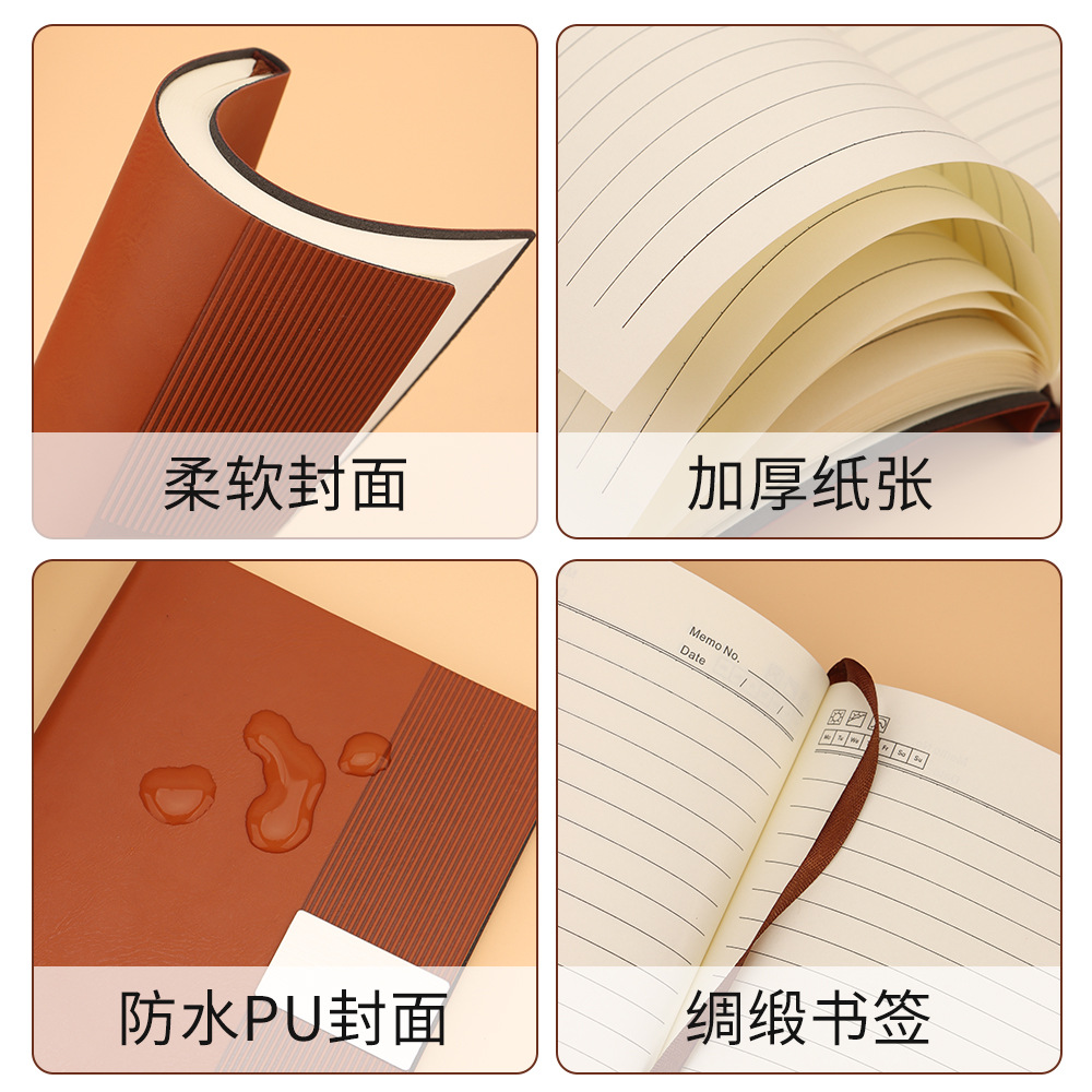 Cuaderno de notas transfronterizos caja de regalo personalizada logotipo vertical oficina de negocios cuaderno de notas creativo paquete de taza de calor