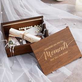 木质收纳盒创意简约收纳防尘防潮木盒结婚纪念木盒礼物包装盒
