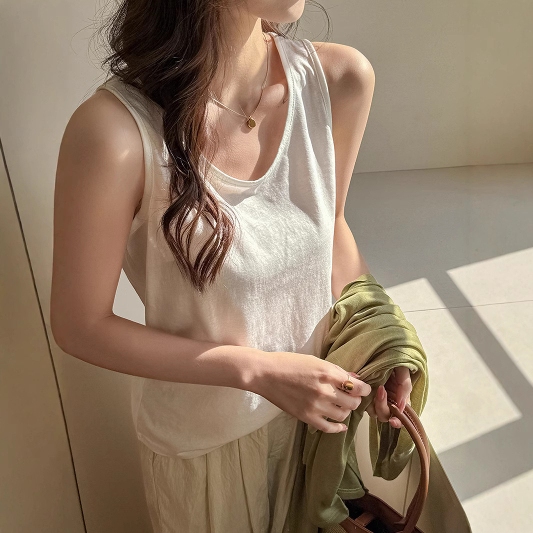 Spring and Summer Versatile Loose Lazy Style Base Layer Camisole Women's Inner Wear Sleeveless Top