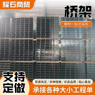 Hot-Dip Galvanized Bridge Trough-Type Cable Bridge 300*200 Fire-Proof Spray Plastic Stainless Steel Bridge Ladder-Type Manufacturer Ready Stock