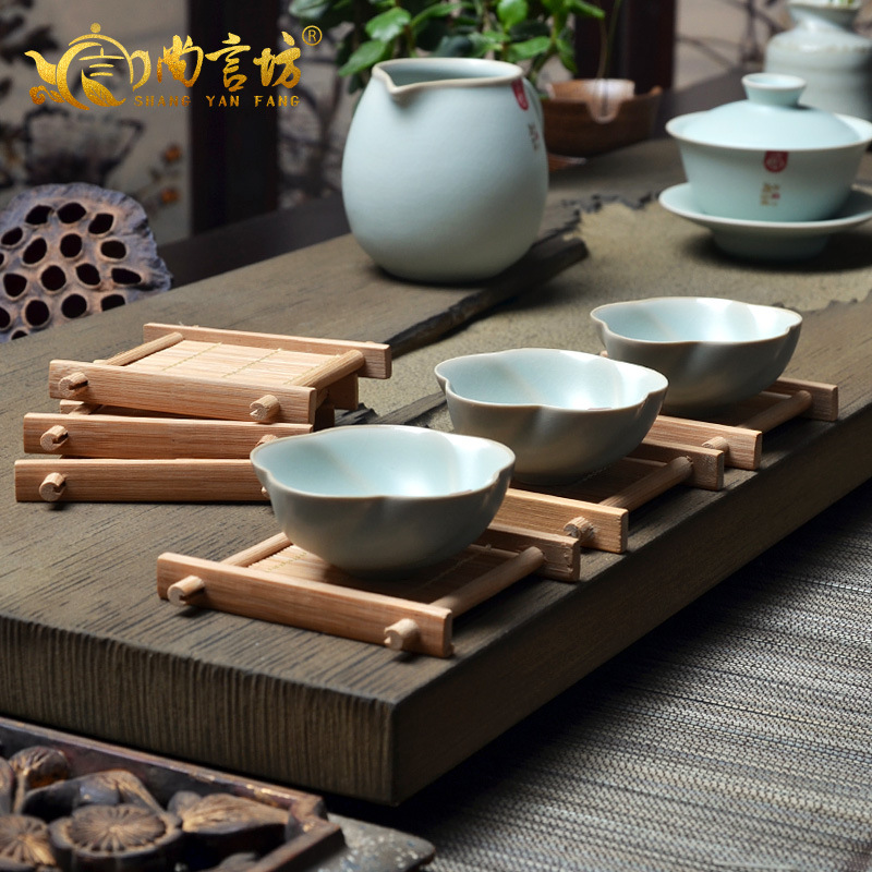 Maestro de bambú Montaña Rusa Kung Fu juego de té accesorios ceremonia del té bandeja de la taza de té bandeja de té cuadrado en forma de té japonés