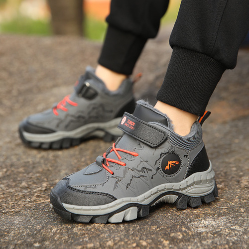 2025 Winter Thick Cotton Warm Men's Children's Hiking Shoes with Anti-Slip for Older Children and Girls