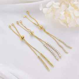 广州charm bracelet微镶手链尾链 DIY盒子链 万能推拉手链 抽拉链