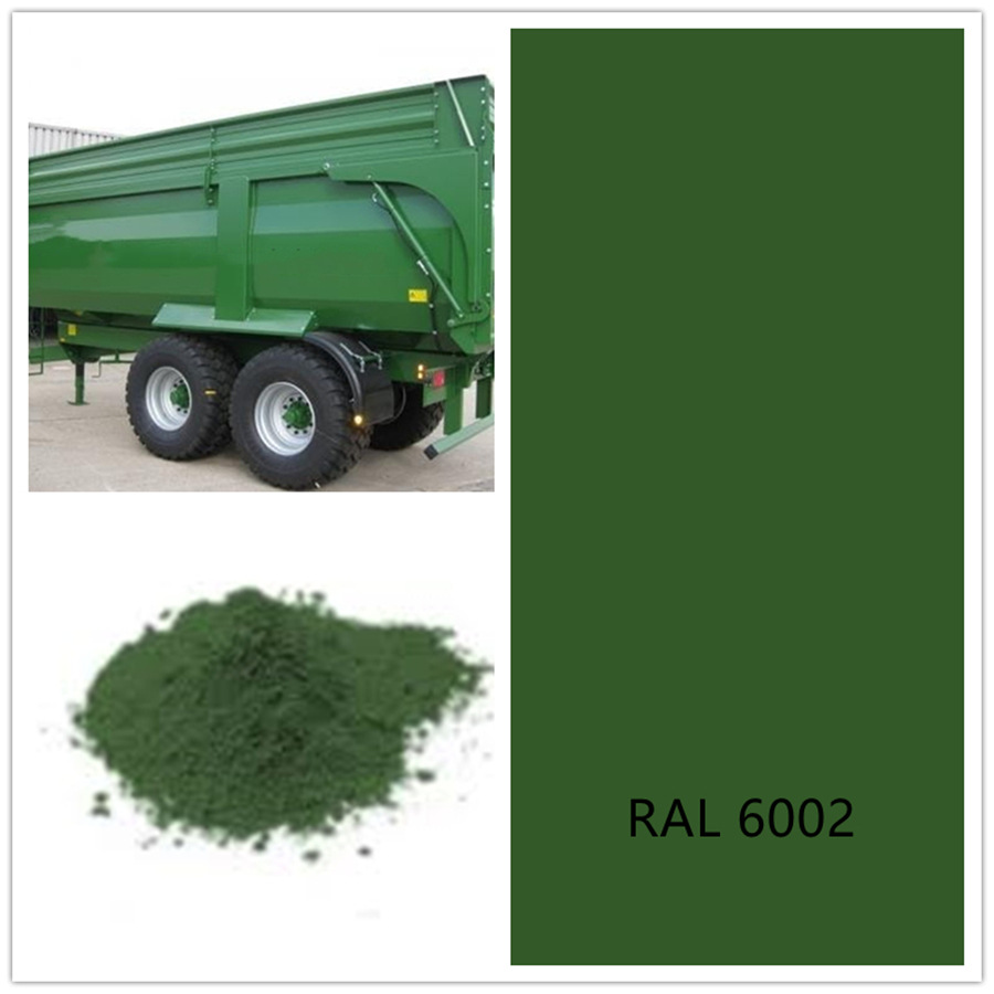 室内户外金属色粉末喷涂油漆 劳尔色 ral6002绿色静电喷漆烤漆