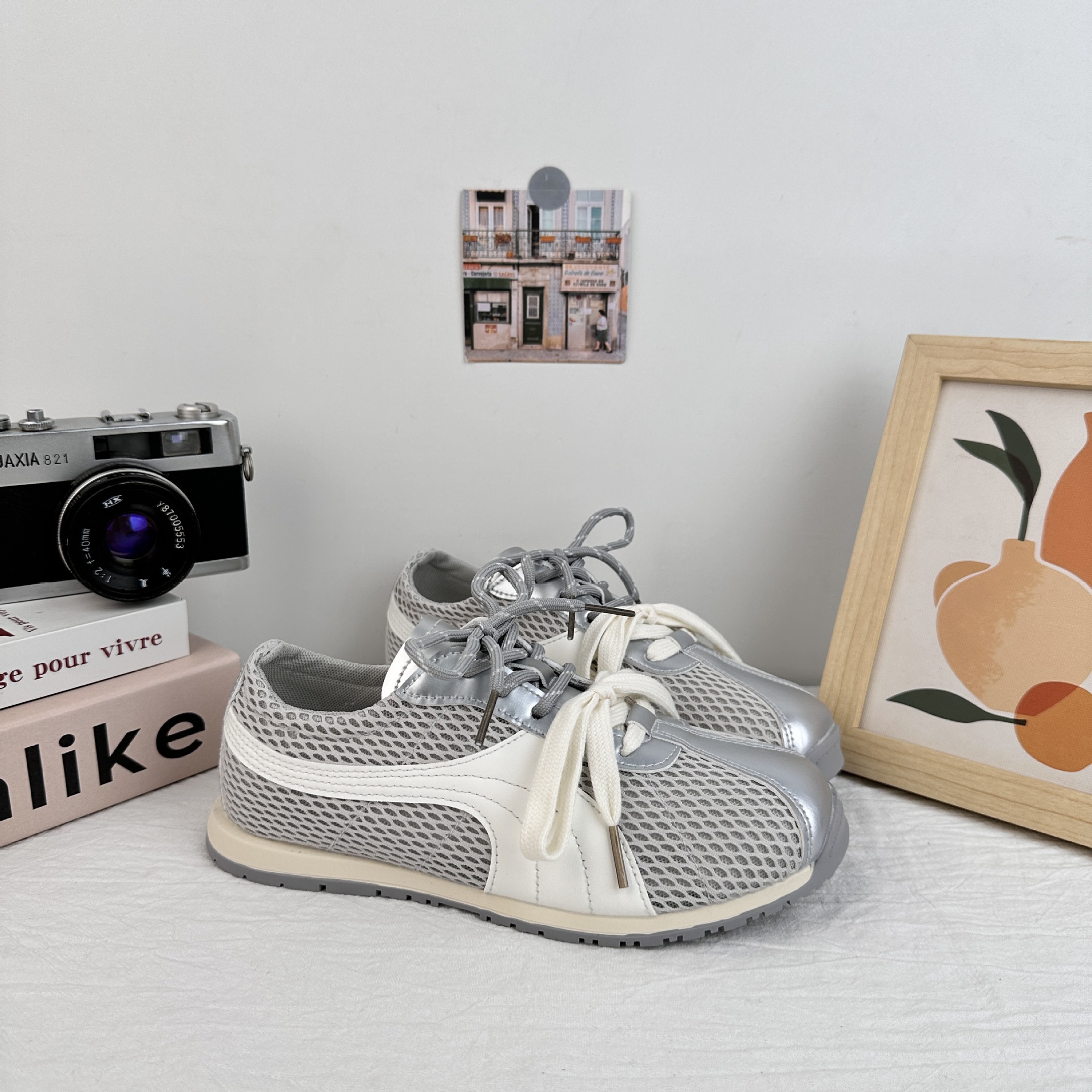 A9926ins zapatos de skate para mujeres 2025 verano nuevo estilo casual versátil suave de malla transpirable zapatos de entrenamiento alemán zapatos Agan