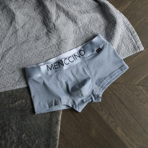 MENCCINO trendy men's underwear sexy low waist tight comfortable breathable boxer briefs youth sports square bottom