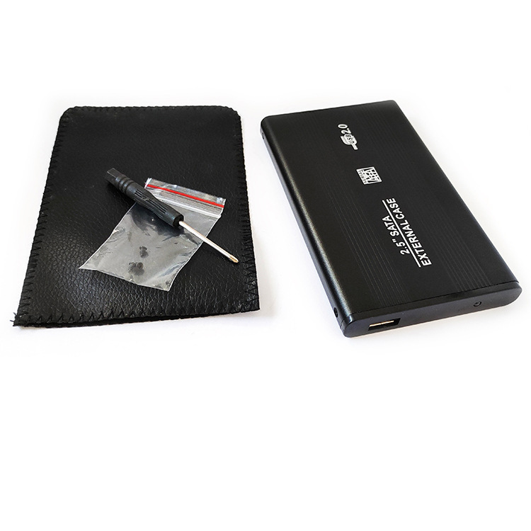 Caja de disco duro de 2,5 pulgadas USB2.0 universal HDD puerto serie SATA aleación de aluminio caja de protección de disco duro móvil externo