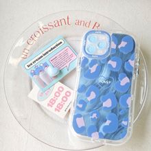 蓝色豹纹适用oppo手机VIVOS19手机壳Y200/RENO12PRO小米全包防摔