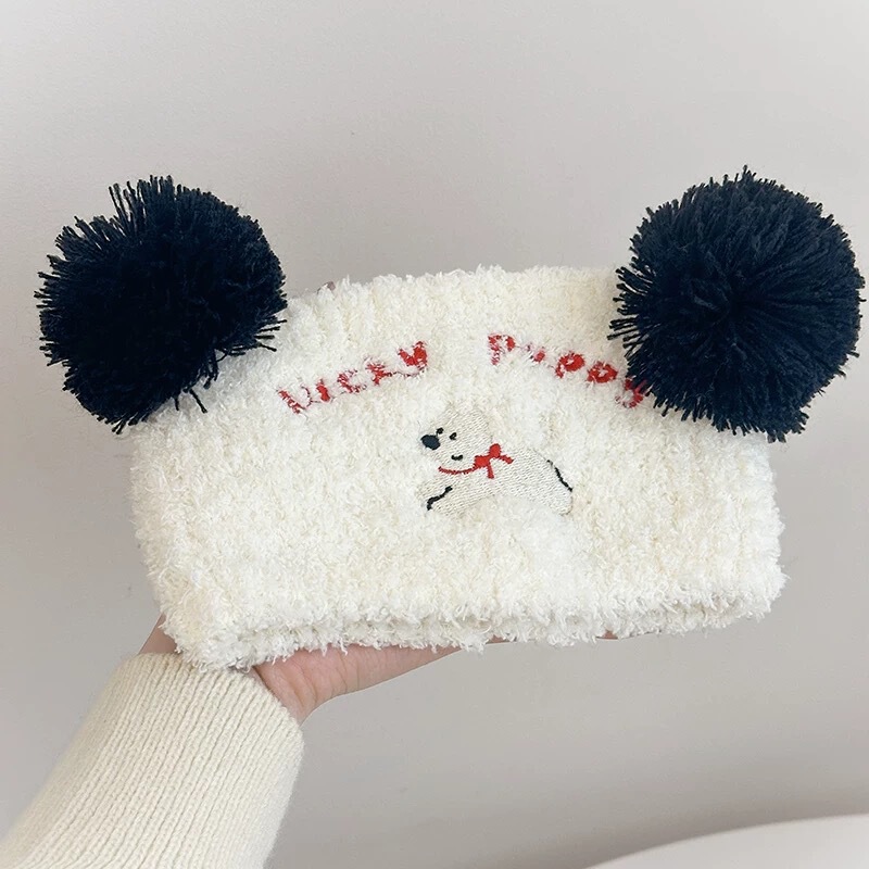 秋と冬の豪華な産後ヘッドバンド女性用かわいいパンダワイドヘッドバンドマタニティヘッドスカーフ産後ヘッドギア額プロテクター|undefined