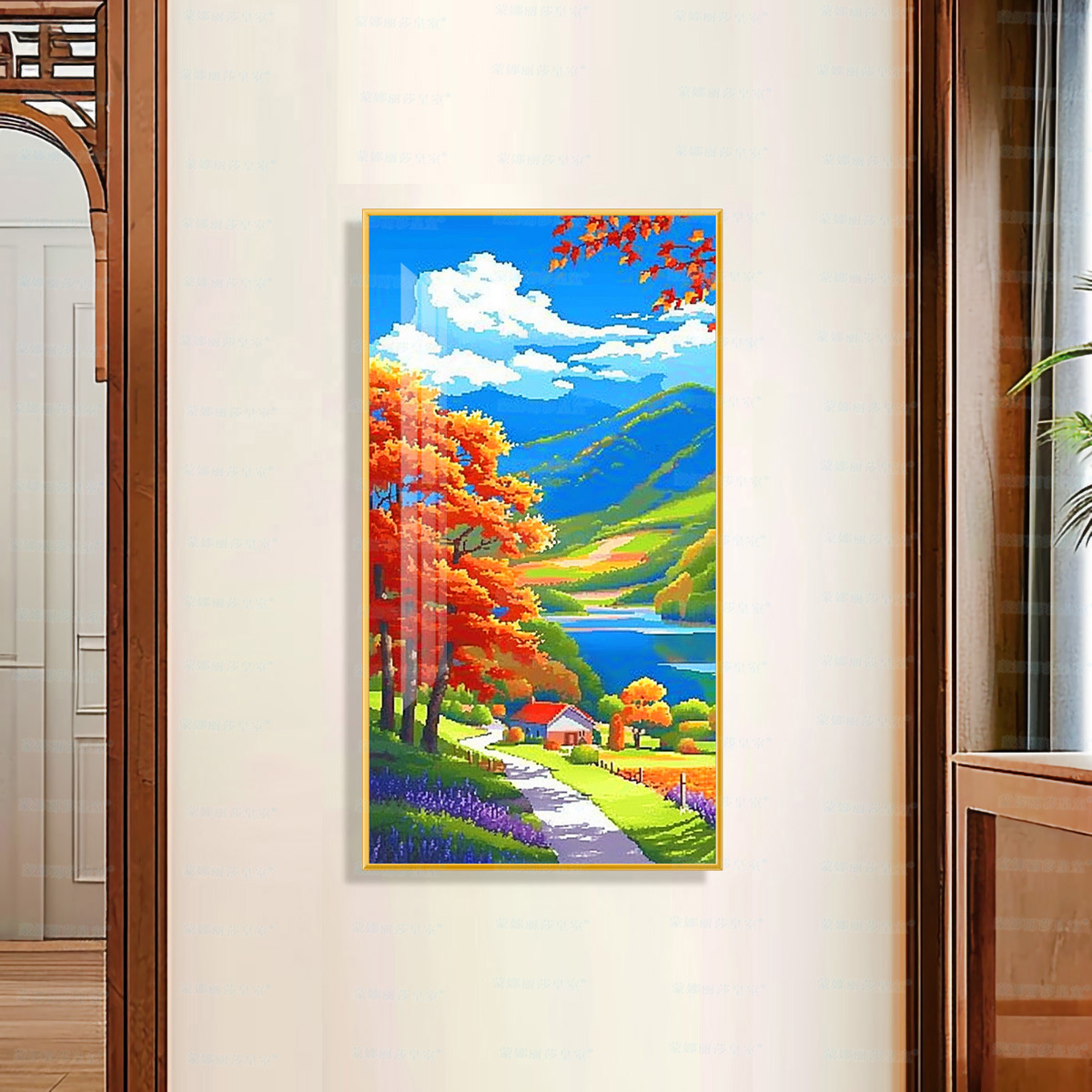 [Algodón importado] Mona Lisa Royal Crosspoint Pastoral Cabin Nueva decoración encantadora bordada a mano image 9