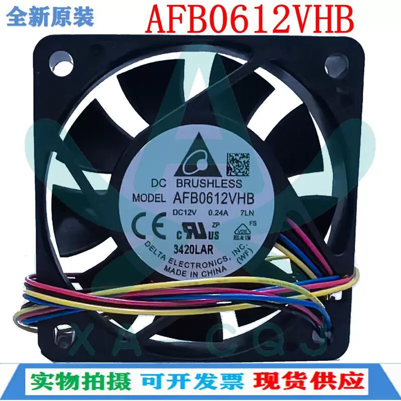 Afb0612Vhb Brand New Delta Fan 12V 0.24A Inverter Line Ball Bearing Cooling Fan 6015 Afb0612Vhb Brand New Delta Fan 12V 0.24A Inverter Line Ball Bearing Cooling Fan 6015