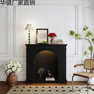 French-Style Cream Fireplace Luminous Decorative Cabinet, Simple Internet-Famous Living Room Storage Cabinet, Photo Shoot Entrance Ins Homestay