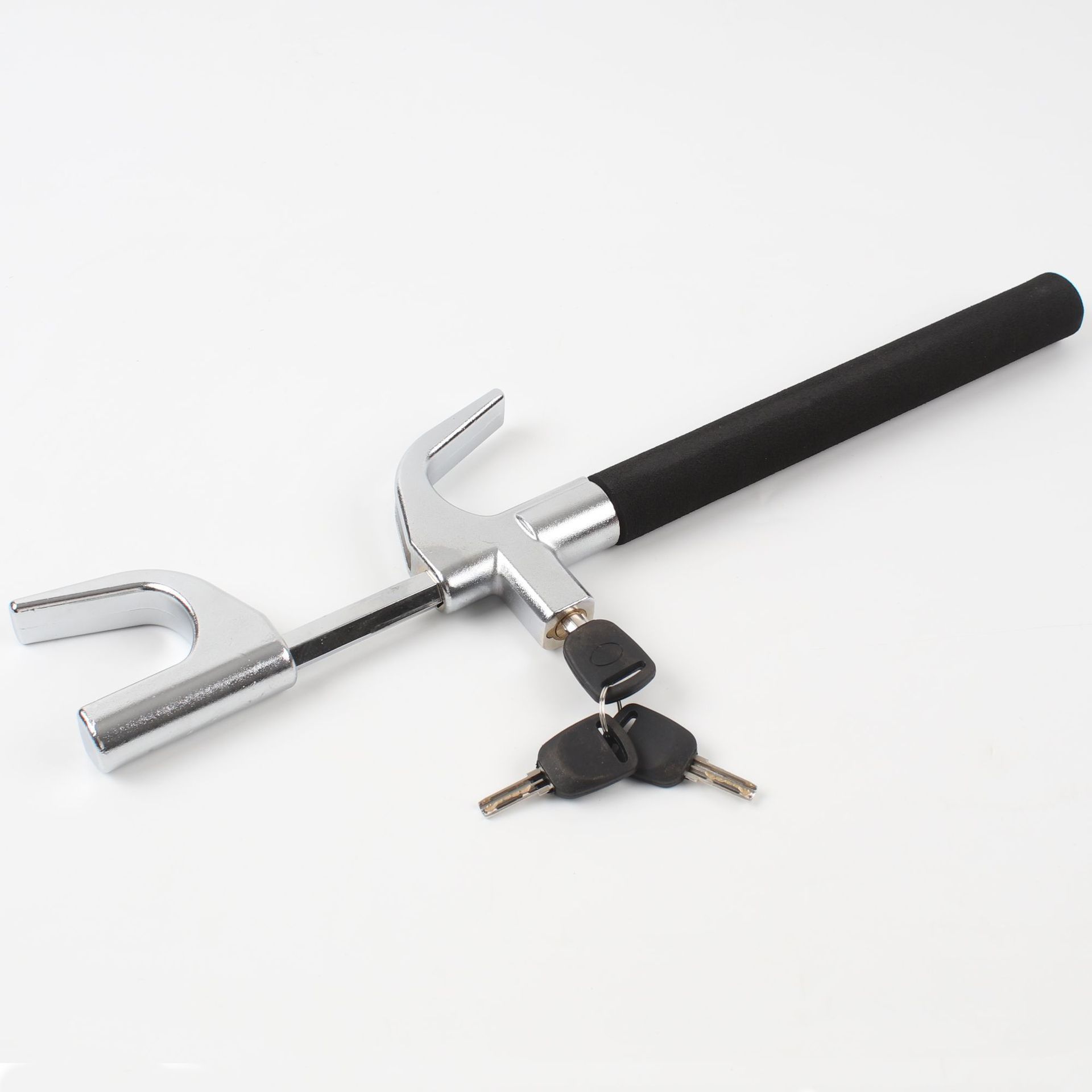 New Car Steering Wheel Lock, Multifunctional, Adjustable, Retractable, Safety Anti-Theft Lock, Thickened Window-Breaking Metal U-Shaped Lock