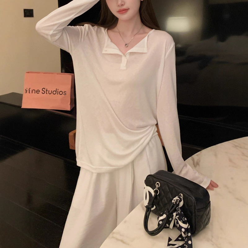 Comfortism/Four-Color Must-Have Basic Versatile King Tencel Sunscreen Long-Sleeved t