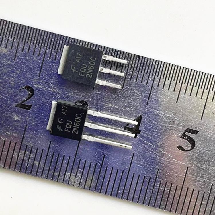 全新国产 FQU2N60C 场效应管 2N60C 直插 TO-251 2A/600V 剪脚