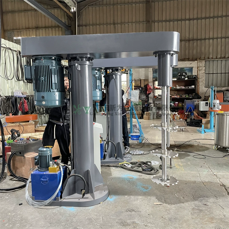 Производство и продажа высокоскоростного миксера для напольной краски, оборудования для смешивания жидкости силикагеля, гидравлической подъемной диспергирующей машины.