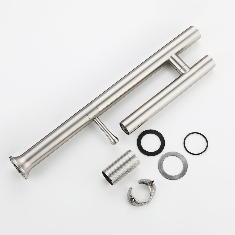 Cross-border stainless steel kitchen faucet, universal rotating cold and hot dual-purpose sink, washbasin, countertop faucet undefined