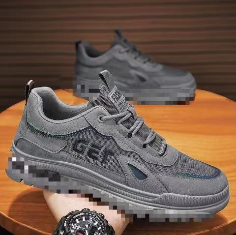 Working Men's Shoes Summer Breathable Mesh Thin Mesh Shoes Work Site Wear-resistant Tooling Martin Labor Protection Men's Trendy Shoes Working Men's Shoes Summer Breathable Mesh Thin Mesh Shoes Work Site Wear-resistant Tooling Martin Labor Protection Men's Trendy Shoes