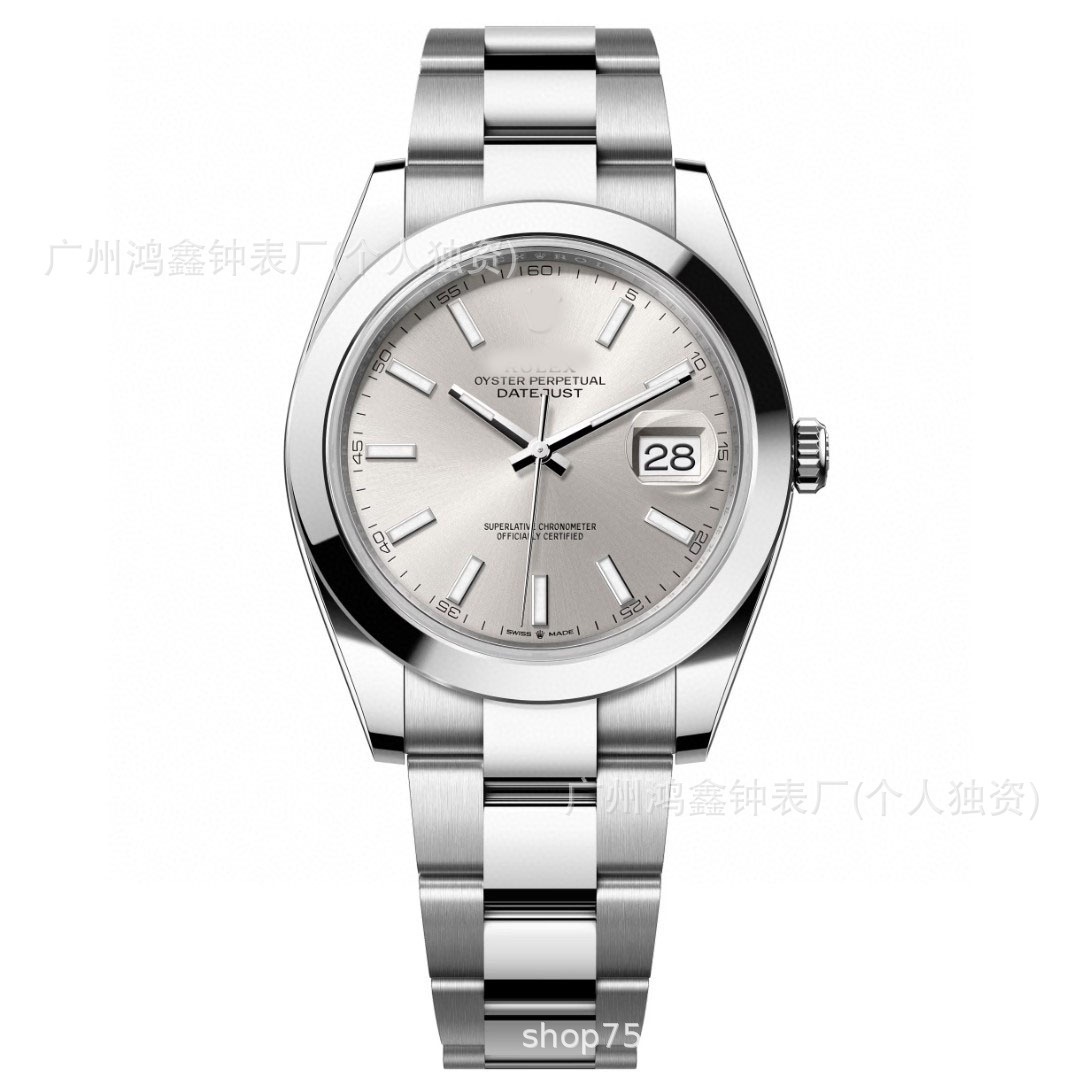comercio exterior transfronterizo Oyster Registro de movimiento constante Reloj de apertura verde oliva Registro de hombre Reloj mecánico automático al por mayor