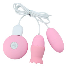 USB充电舌舔双跳蛋20频震动遥控女用挠乳吸阴器电动舌头一件代发
