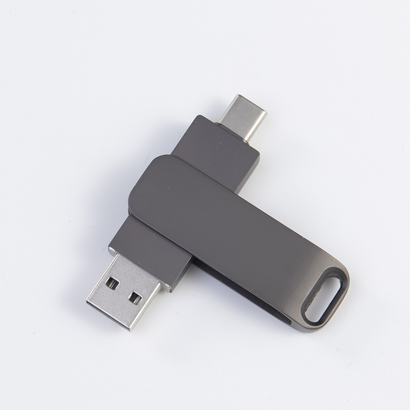 工場卸売 U ディスク大容量カスタマイズされた携帯電話とコンピュータ兼用 128 グラム金属回転タイプ c U ディスク usb|undefined