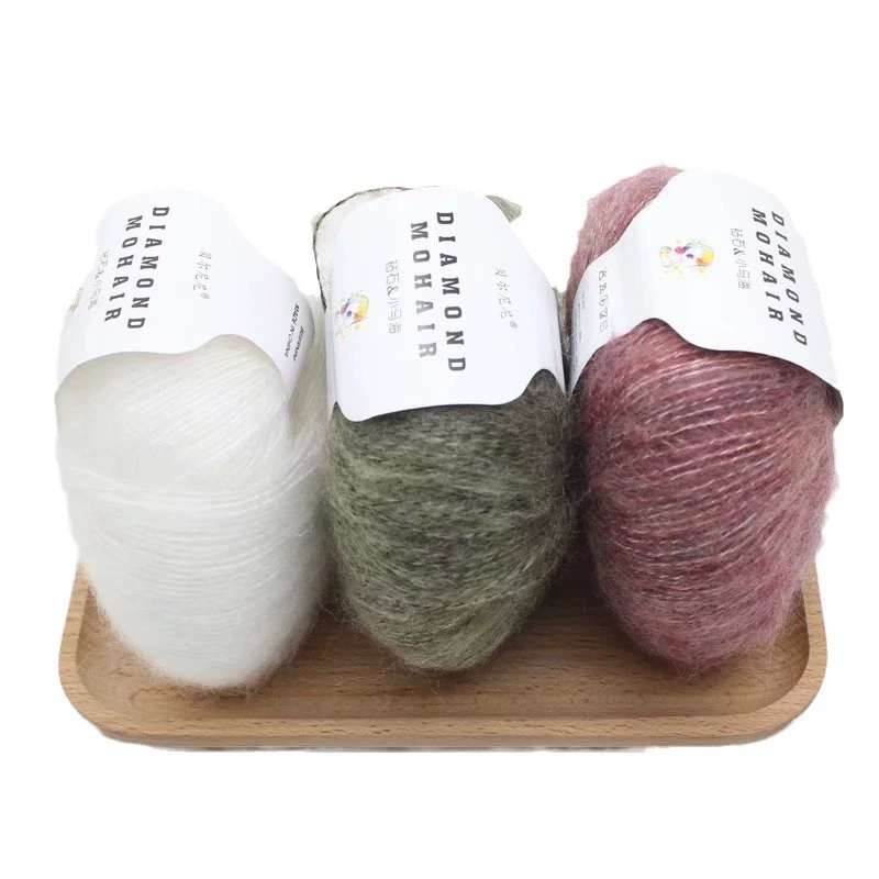 Мохеровая пряжа (Diamond Mohair), 25 г, мягкая пушистая, для вязания и крючка