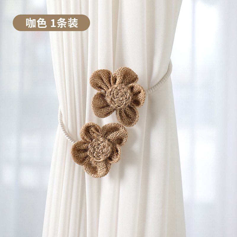 日本の花のカーテンはリビングのカーテンを縛って寝室の蚊帳を縛ります。|undefined